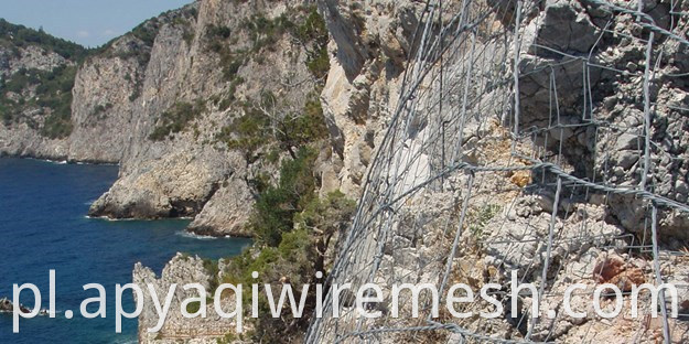 Rockfall Barrier Mesh SNS Elastyczne nachylenie systemu ochrony bezpieczeństwa System Rockfall Netting